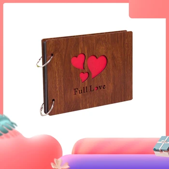 

Photo Albums Wood Cover Albums Handmade Loose-leaf Pasted Photo Album Personalized Album (free small gift)