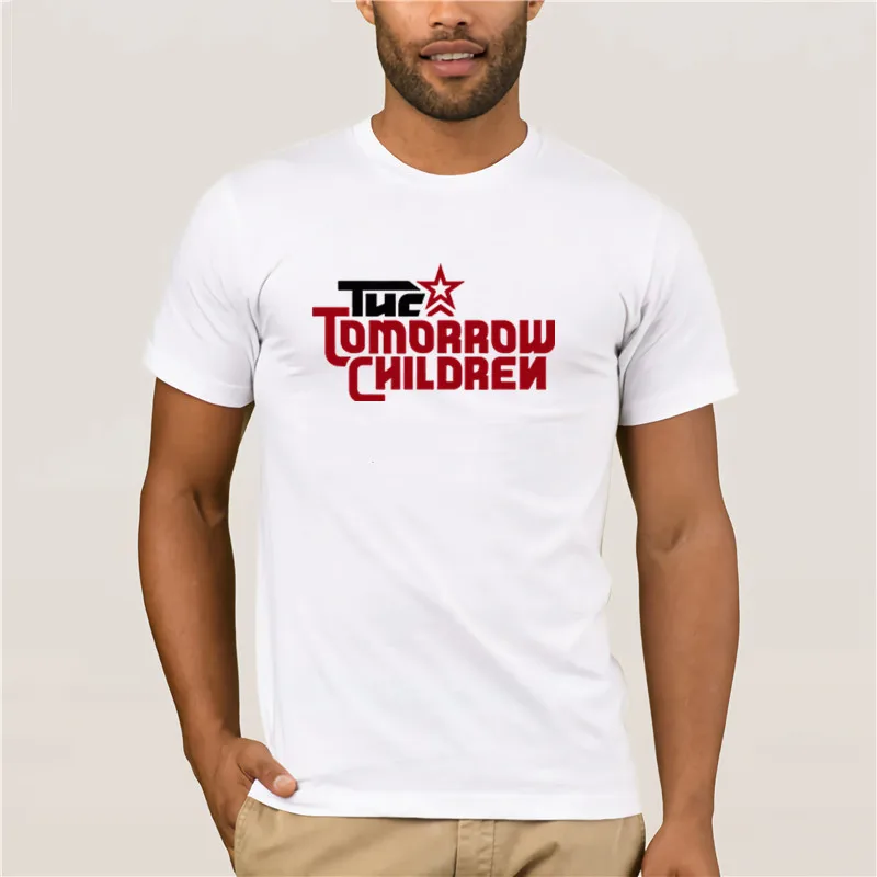 Men's white T-shirt Tomorrow Children boy's must have accessorie 100% cotton boyfirned game gifts quick shipping Men's white T-shirt Tomorrow Children boy's must have accessorie 100% cotton boyfirned game gifts quick shipping