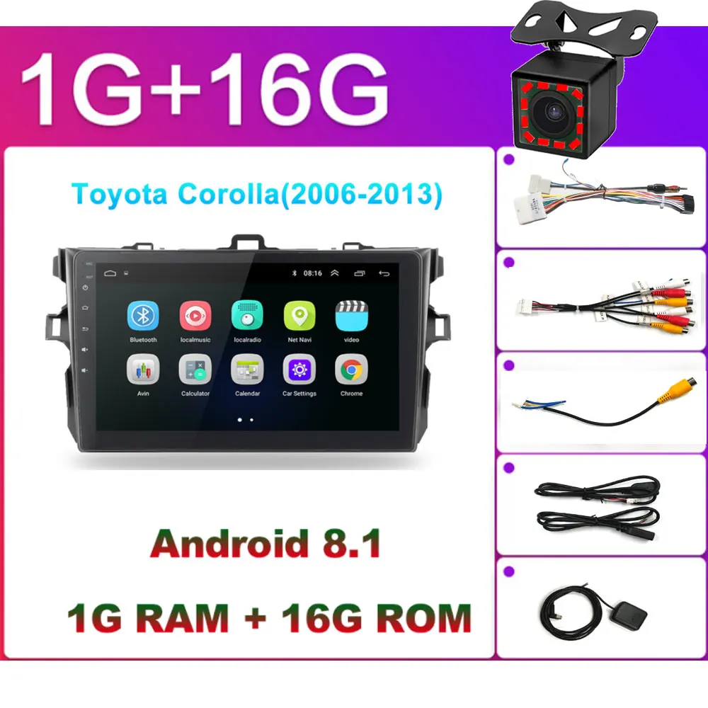 OEM вы хотите 2 Din Android 8,1 Автомобильный gps мультимедийный плеер для hyundai solaris peugeot 307SW Collora Kia Rio Sportage - Цвет: Collora