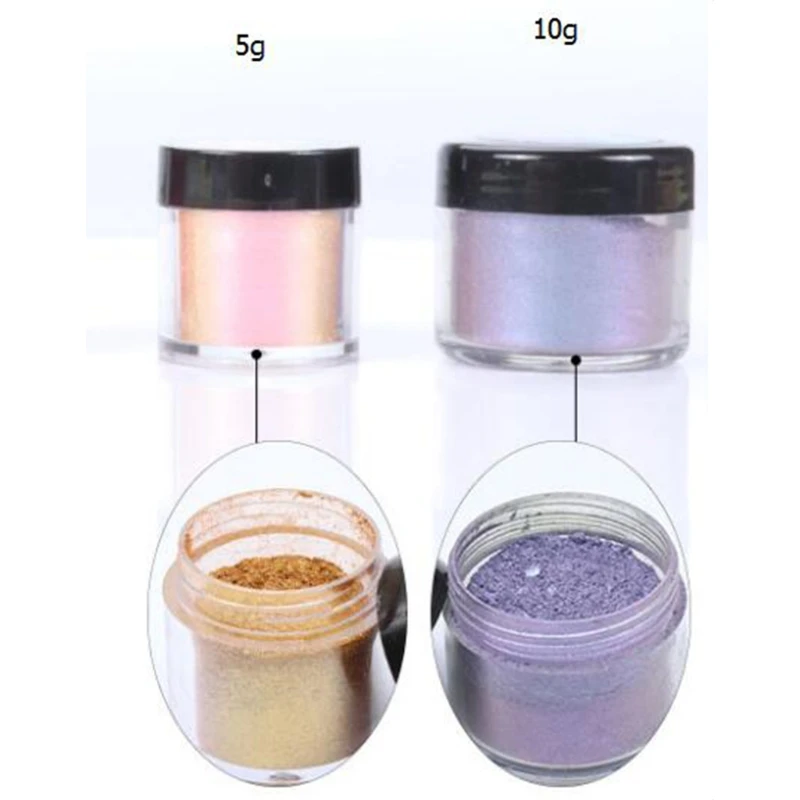 Chameleon-Powder Color Shift Mica Powder for Epoxy Resin Pearl Pigment Powder for Painting Soap Making Slime 12 Colors