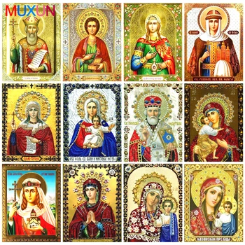 

Muxun 5D Diamond Painting Virgin Mary Pictures By Rhinestones Mosaic Religion Icon Full Square Kit Diamond Embroidery Gift Rp759