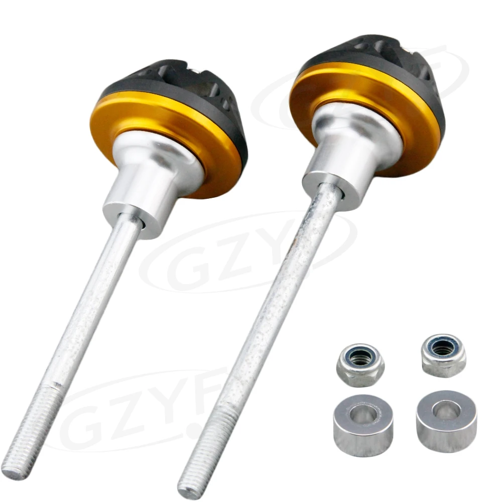 Золотой CNC мотоциклетная рама слайдер Краш Pad протектор для Kawasaki Z1000 2007 2008 2009 - Цвет: Золотой