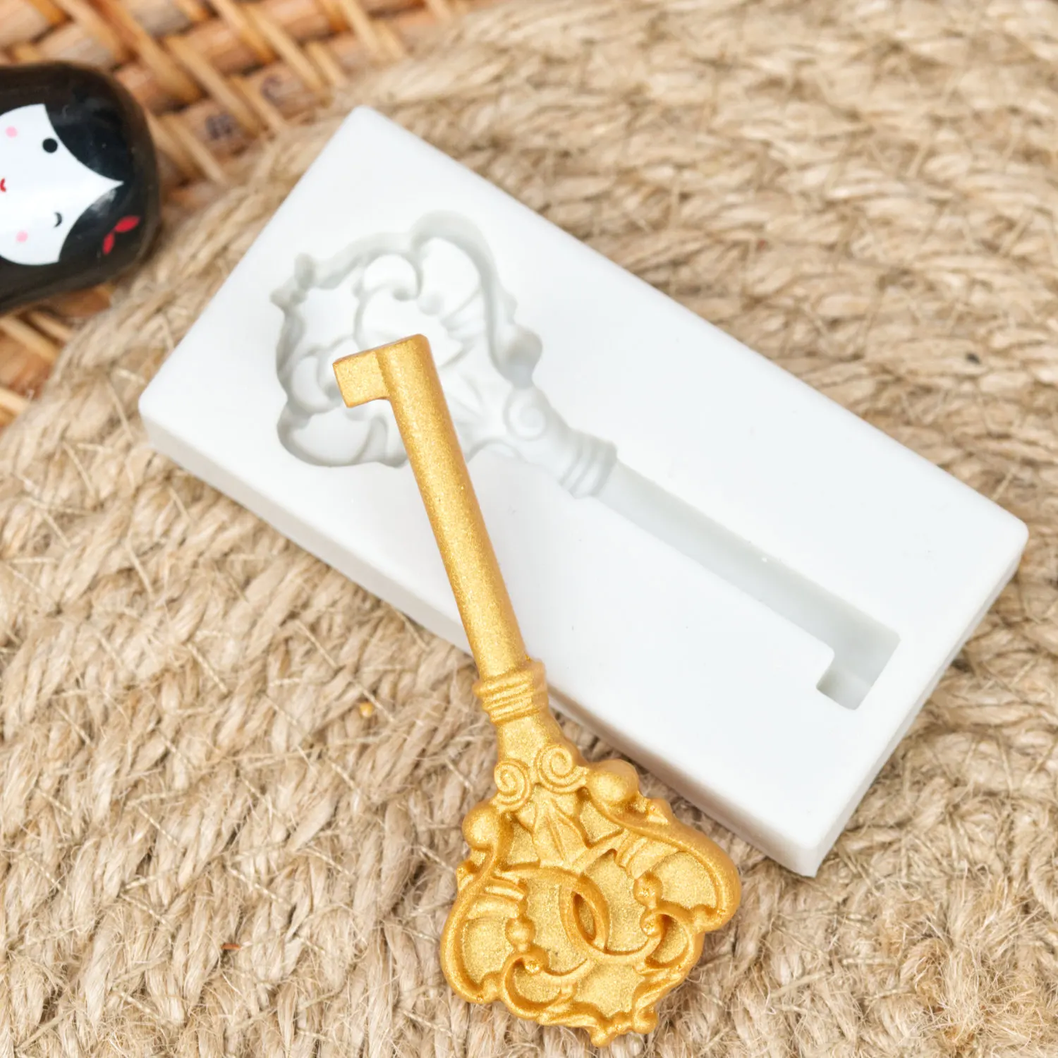 Vintage lock key lace Resin silicone mold kitchen Baking decoration tool chocolate cake Mousse bread dessert fondant | Дом и сад