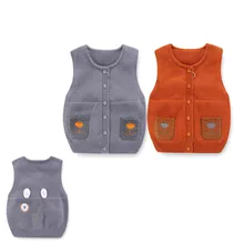 Детский жилет; свитер из чистого хлопка на весну и осень