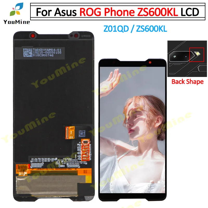 Для ASUS ROG Phone ZS600KL ЖК-экран и сенсорная панель дигитайзер для Asus Ремонт ЖК-сборки |