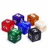 8 PCS/Lot Square Corner Dice Set Colorful Opaque Acrylic 6 Sided Dice For Club/Party/Family Games ► Photo 2/6