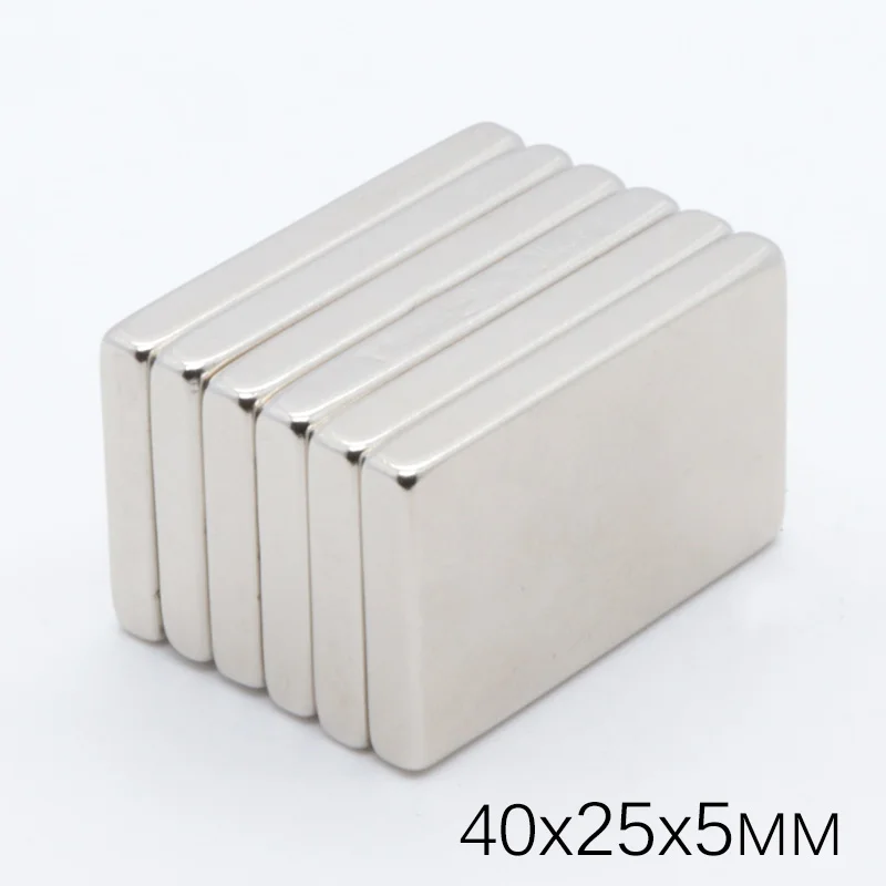 10pcs 40x25x5 mm Neodymium Magnet Box Packed Magic Magnetic Buck Cube Permanent Super Powerful Magnetic Magnets Square