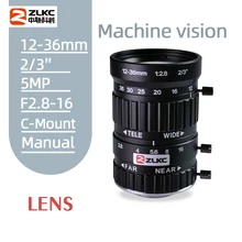 zoom CCTV/FA Lens12-36mm 5Megapixel HD Lens F2.8 2/3" Aperture C-Mount Low Distortion Machine Vision Lens Indusrial Camera lens
