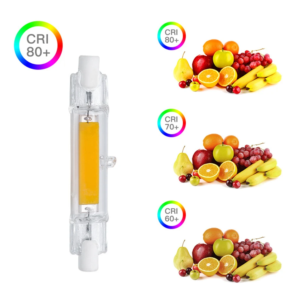 Dimmable j78 r7s 8 Вт 78 мм светодиодный светильник лампы j118 Led cob 16 118 стеклянная трубка