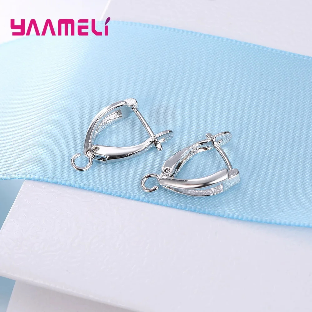 12 Designs Mixed High End 925 Sterling Silver Crystal Jewelry Findings Hot Sale Earrings DIY Making Components Accessories