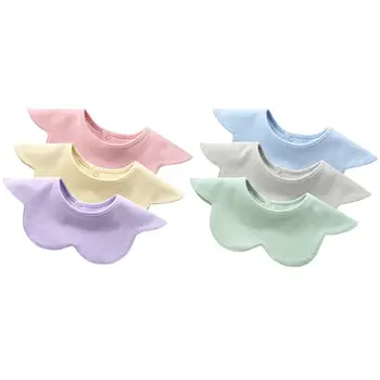 

3 Pcs Kids Cotton Baby Saliva Towel 360 Degree Rotation Newborn Kids Bib Water Absorbent Cotton Gauze Infants Supplies