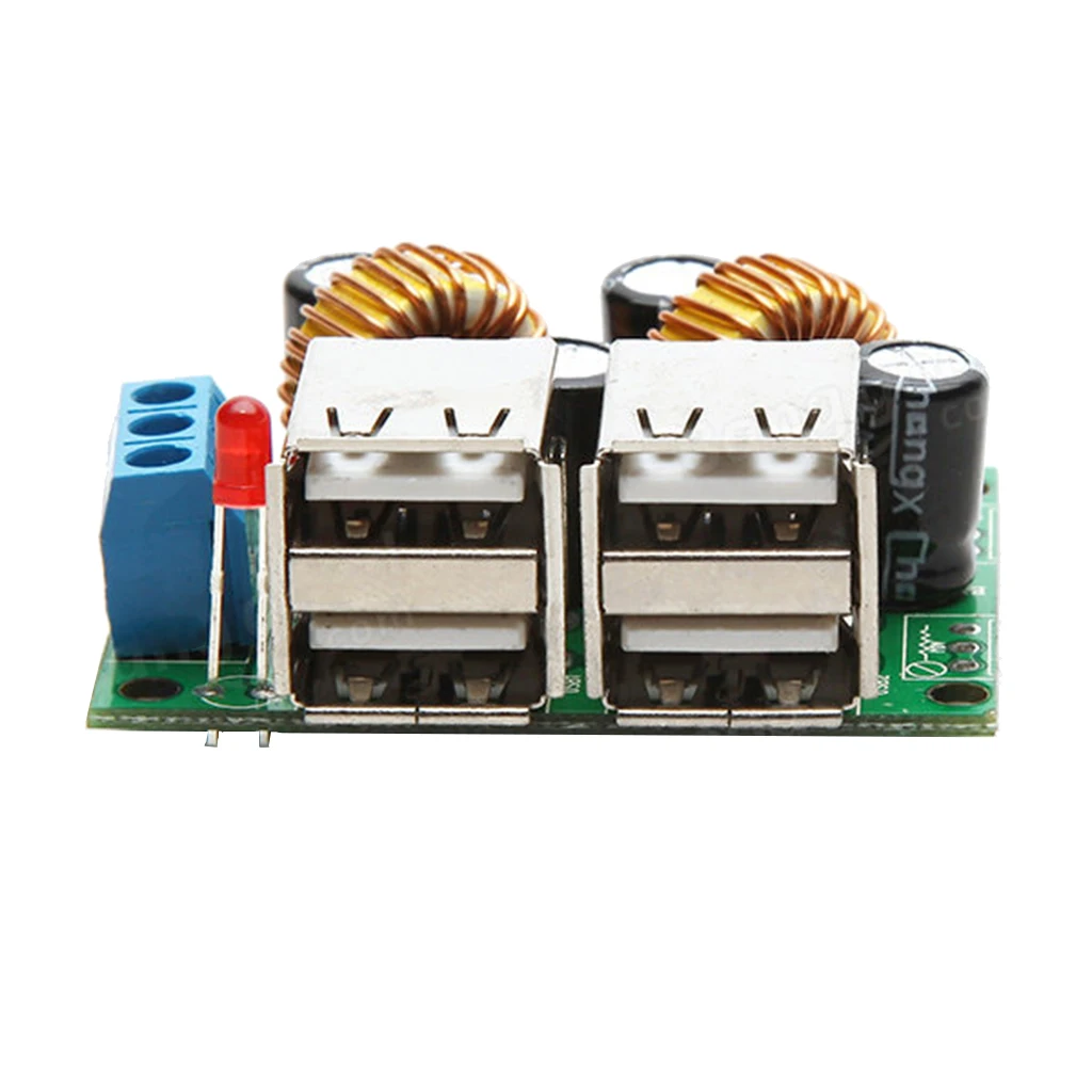 4 USB 12V 24V 36V To 5V Power Supply Step-Down Module For Phone MP5 GPS