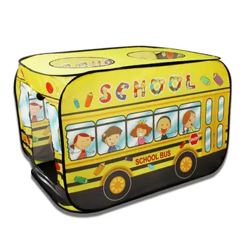 

Children School Bus Popup Tent Kids Play House Outdoor Indoor Foldable Game Tent