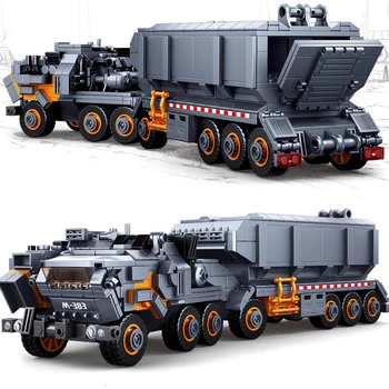 

Sluban Wandering Earth transport truck carrier vehicle car sets model building blocks city compatible technic