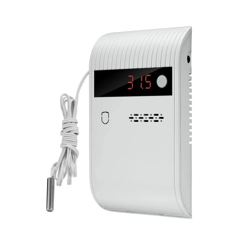 Work independently Wired & Wireless 433MHZ Temperature detector 75db alarm sound LED display For Home PSTN GSM WIFI Alarm System