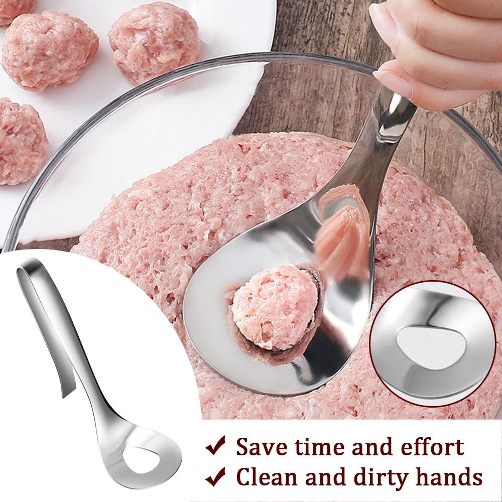 1 шт. антипригарный креативный Meatball Maker кухонные аксессуары из нержавеющей стали meatbills плесень ложка кухонный гаджет инструменты для приготовления мяса