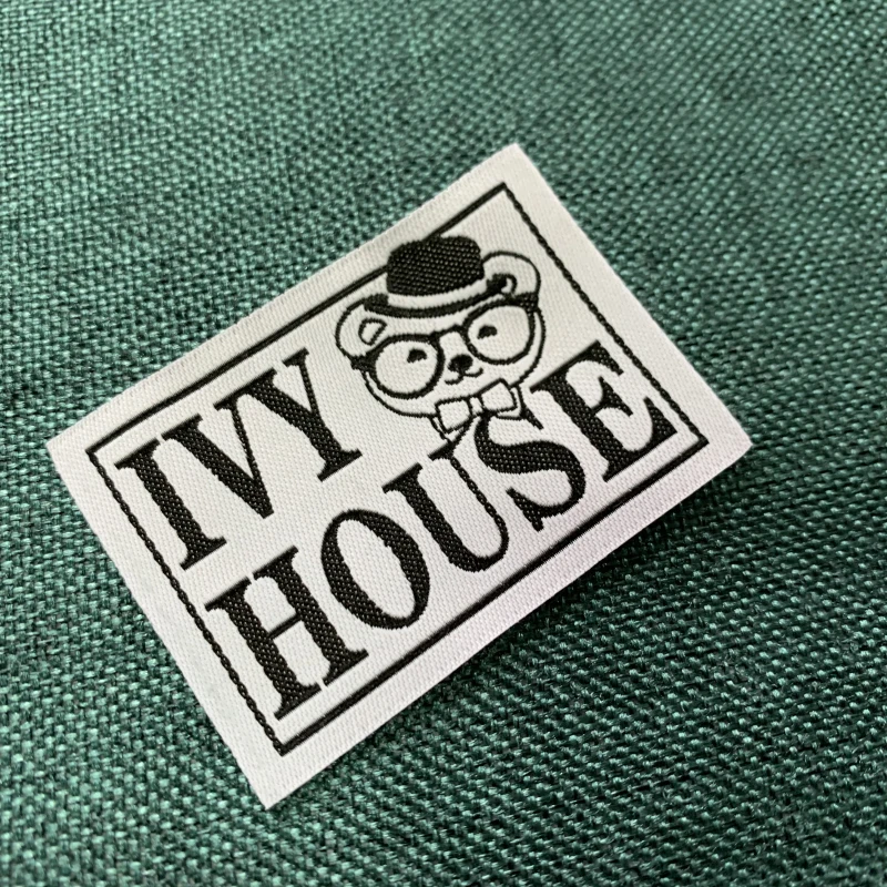 Customized High Quality 3.8*5.5cm Woven Labels Clothing Labels customized double brocade 2 8 4 4cm garment washable cloth woven labels