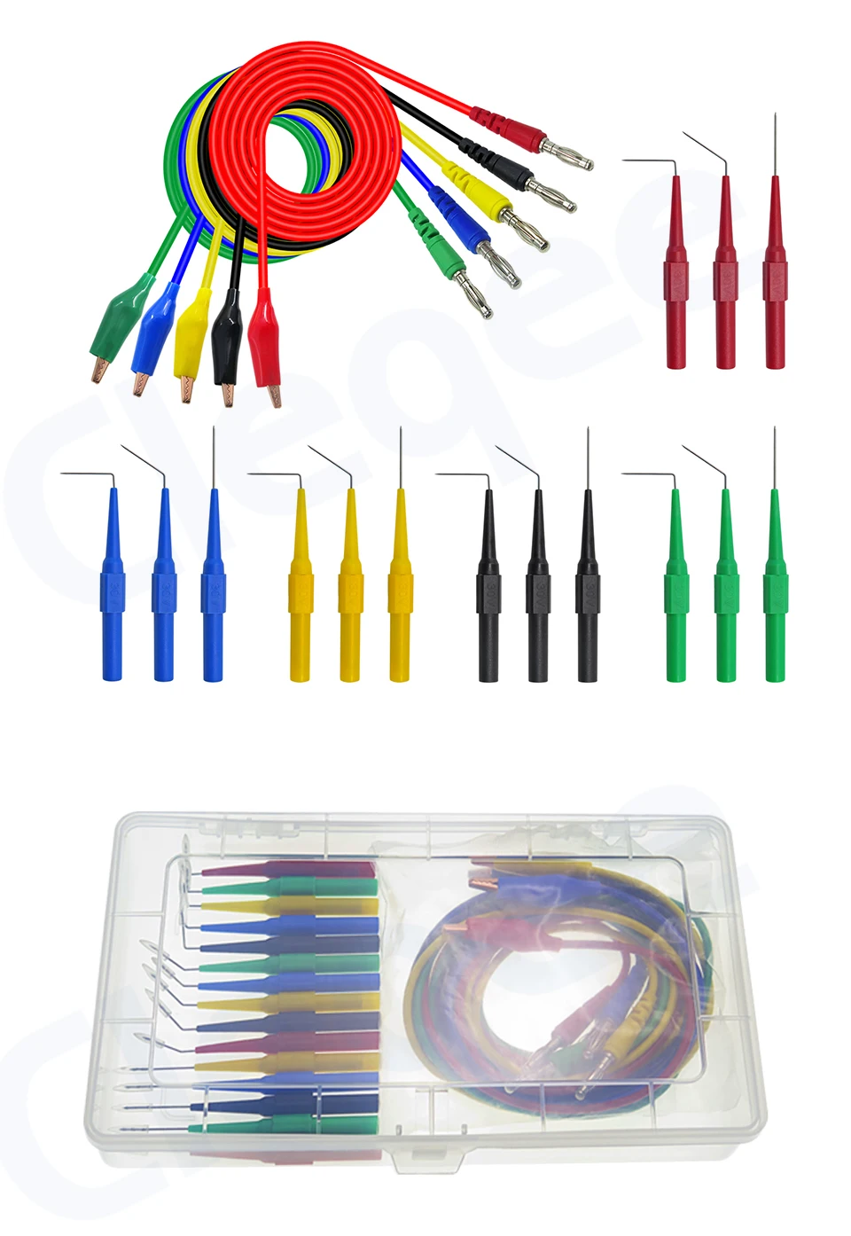 Banana Plug, Multímetro Test Leads, 10A Conjunto