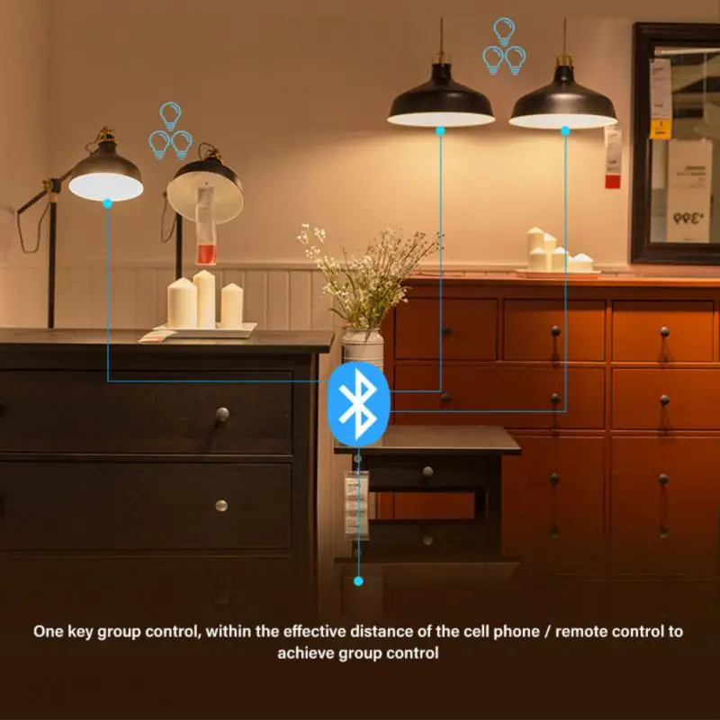 Bluetooth Smart Light Bulb E27 120V 240V RGB LED Lamp Neon Lamp Spotlight Lighting Colorful Changing Remote Control Timer Bulb