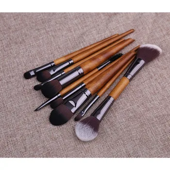 

9pcs Imitation Walnut Brushes Set Professional Brushes in Makeup Brushes & Tools