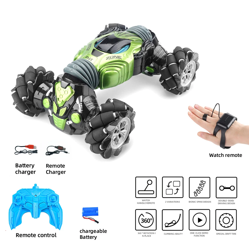 

Remote Control Stunt Car Gesture Induction Twisting Off-Road Vehicle Light Music Drift Dancing Side Driving RC Toy Gift for Kids