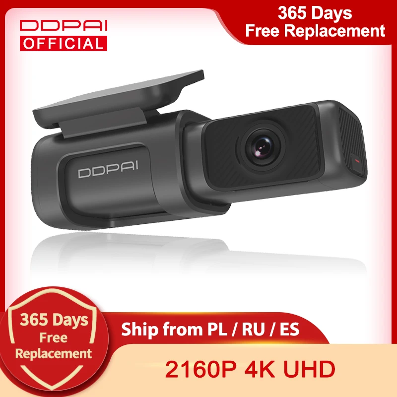 DDPAI Dash Cam Mini 5 UHD DVR Android Car Camera 4K Build-in Wifi GPS 24H Parking 2160P Auto Drive Vehicle Video Recroder Mini5