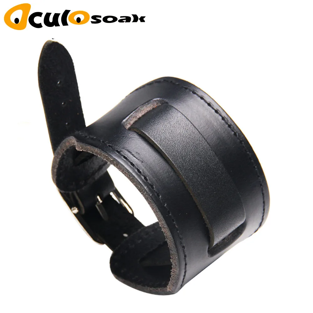 style2 black Модный мужской кожаный браслет, открытый манжет, веревка, браслеты и браслет, двойной широкий черный коричневый цвет, Винтаж, панк, унисекс, ювелирные изделия - Окраска металла: style2 black