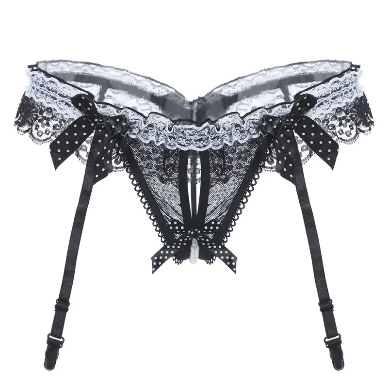 Portejarretelle,Portejarretelles en dentelle transparente pour femme,sousvêtements sans