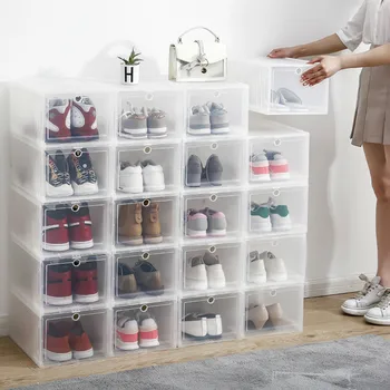 

Large Drawer Type Basketball Shoe Box Stackable Shoes Storage Box Cosmetic Storage Finishing Box Cabinet Shoes Drawer Organizer