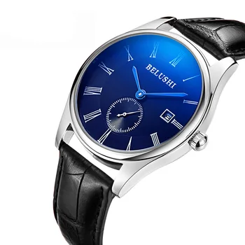 

Alloy Dial Auto Date Clock Leather Men's Wristwatch For Male Simple Quartz Watch Waterproof Luxury Watch Relogio Masculino