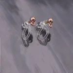 Спиральные серьги ручной работы, сережки, аксессуары для сережки, регулируемый размер, винтовая серьга