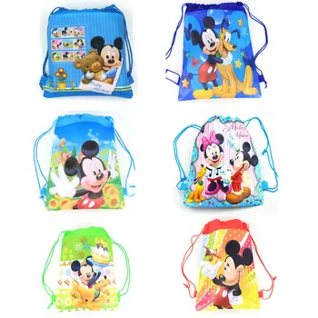 

Mickey Mouse theme boy like birthday party non-woven backpack Drawstring bag children's decorative items