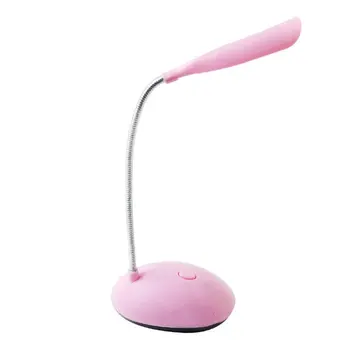 유연한 구즈넥 책상 LED 램프, 하나의 키 조절 가능한 밝기 독서 조명, 배터리 전원 야간 조명, 실내 장식