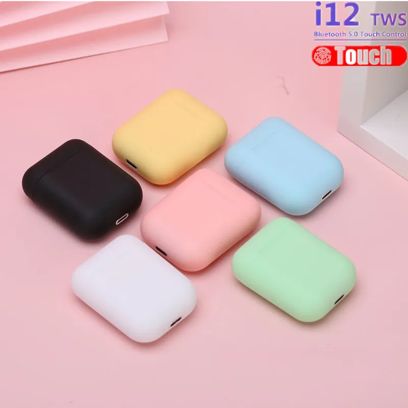 

Macaron i12 tws wireless bluetooth headset mini earphone sports earbuds all smartphones that support iOS smart pop-up windows