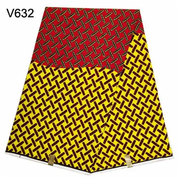 V632 Гарантированное высокое качество принты нигерийская голландская Настоящая Африканская ткань с восковой печатью Ткань хлопок V 632-477 - Цвет: V632