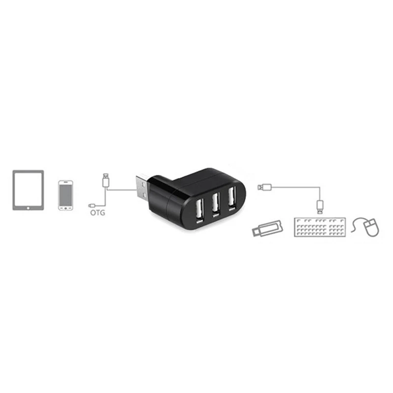 3-Порты и разъёмы USB 2,0 концентратор повернуть сплиттер Расширение Док-станция для usb-хаб для ПК Тетрадь UND по доступной цене