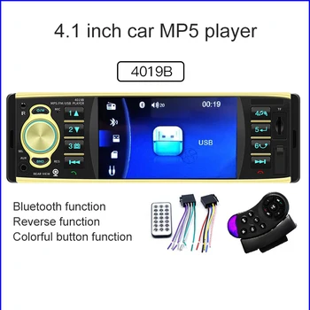 

4.1 inch HD Car MP5 player Smart bluetooth radio Hands-free reversing effect MP3 card radio FM radio Voice broadcast system4019B