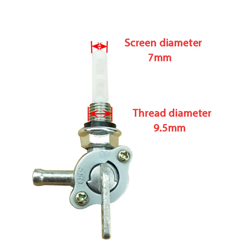 ON/OFF Universal Fuel Shut Off Valve Tap Petcock Generator Engine Faucet Switch Fit 1/4" Hose Tap Oil Tank Replacement 2-3-5KW fuel taps oil switch