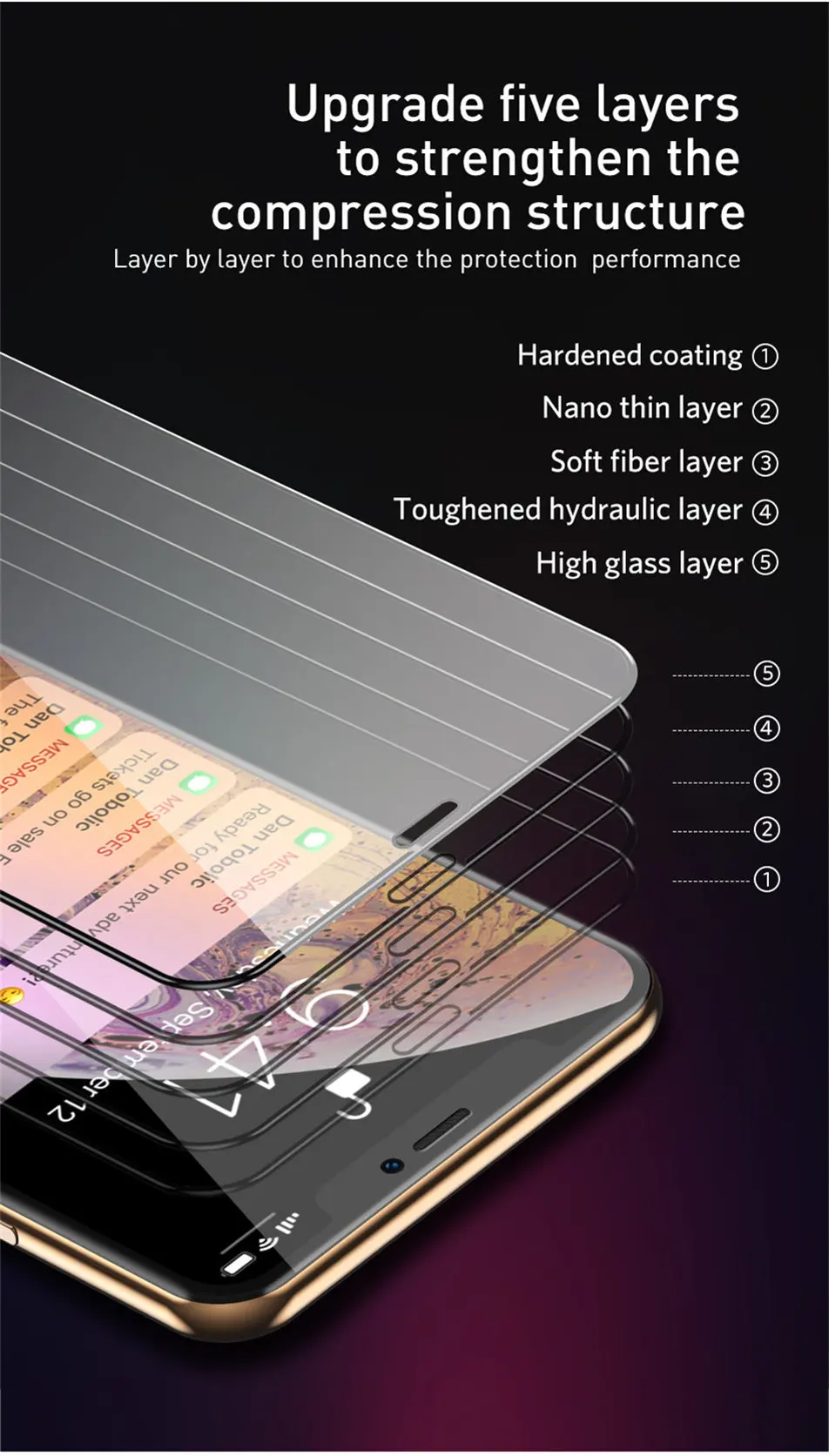 2/4PCS 9D Screen Protector Tempered Glass for IPhone 13 12 11 Pro Max Protective Glass for IPhone X XR XS Max 7 8 6S Plus 12Pro