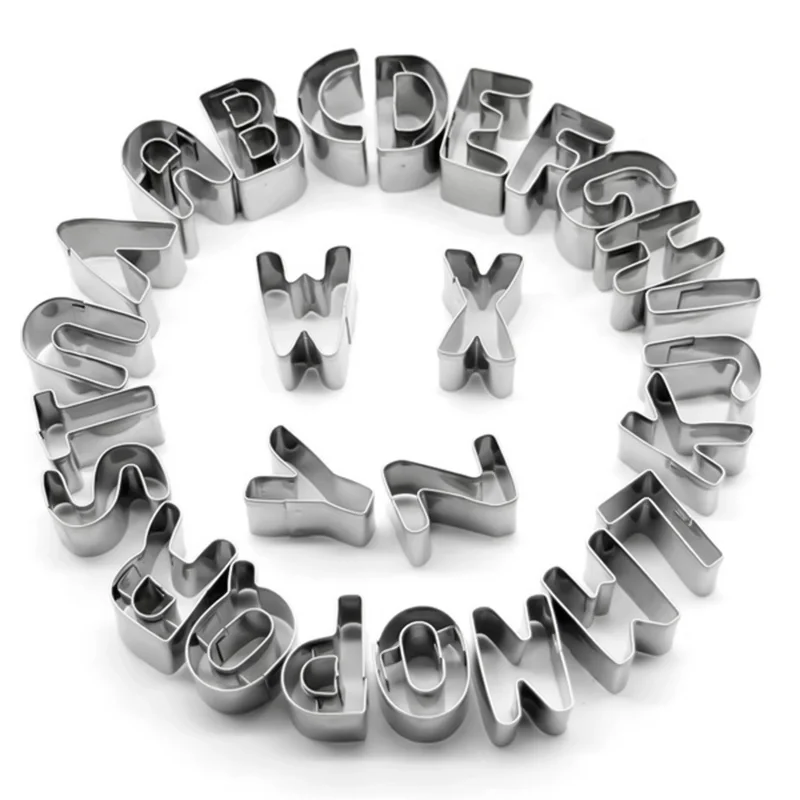 

Free Shipping 26pcs Metal Alphabet Shape Cookie Cutters Set HB0215