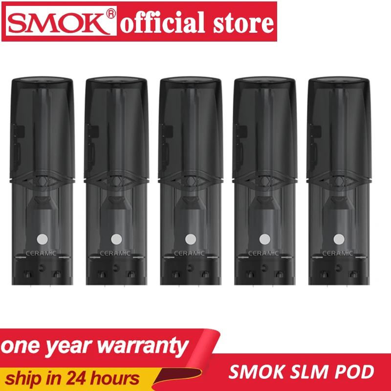 5 шт./упак. Smok SLM керамический POD Vape 0,8 мл емкость электронная сигарета распылитель pod Vape подходит для SLM комплект VS Infinix Fit Pod