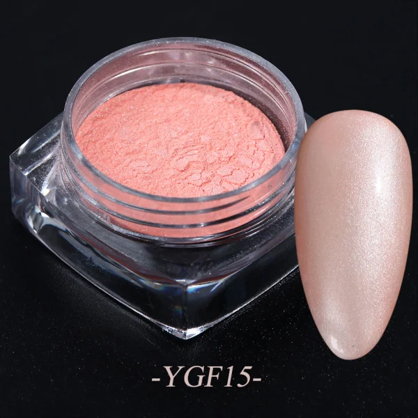 YGF15 1 коробка флуоресцентный блеск для ногтей порошок желтый зеленый градиентный пигмент для дизайна ногтей изящный Сделай Сам неоновые блестки хлопья маникюрные советы CHYGF11-33 - Цвет: YGF15