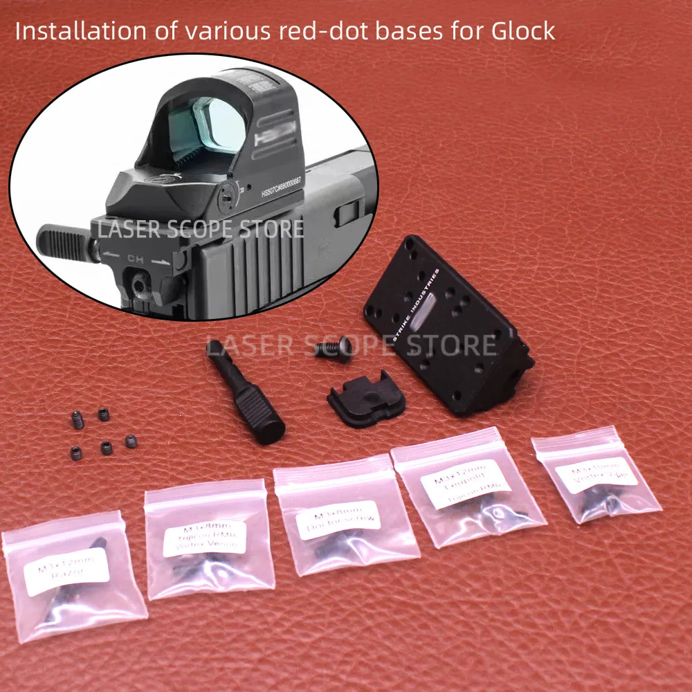 Охотничьи Аксессуары тактический Глок установка красная точка басы для Docter, MRDS, Burris, Delta, Trijicon RMR красная точка зрения