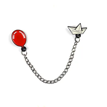 

10pcs Stephen King's IT horror hallowen 90s clothing Pins kids men women backpack clothes diy Enamel Brooches badge collar gifts