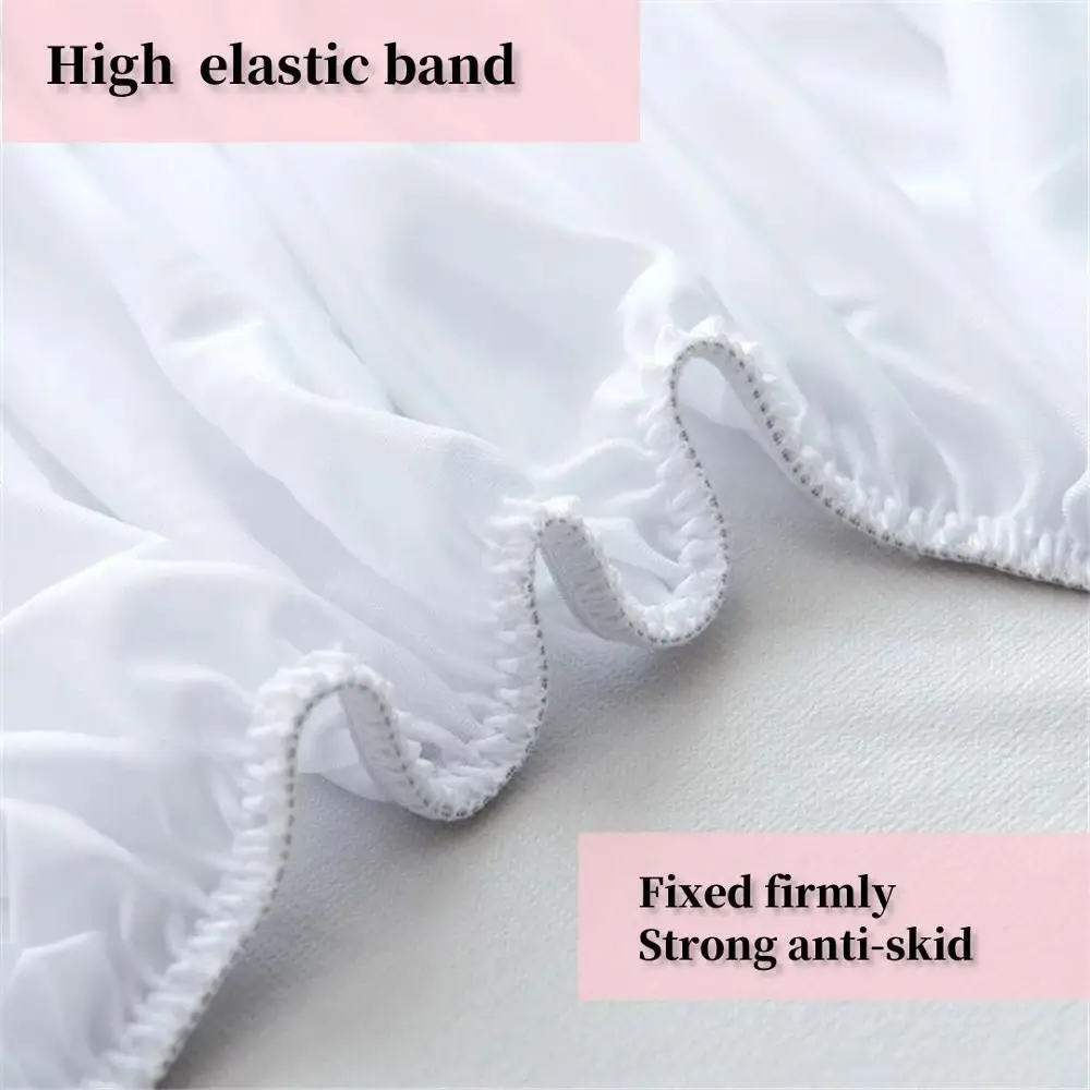 White Waterproof Bed Cover Terry Sheet Matress Cover Twin Double Size Mattress Pad Non-slip Protecter Diaphragm
