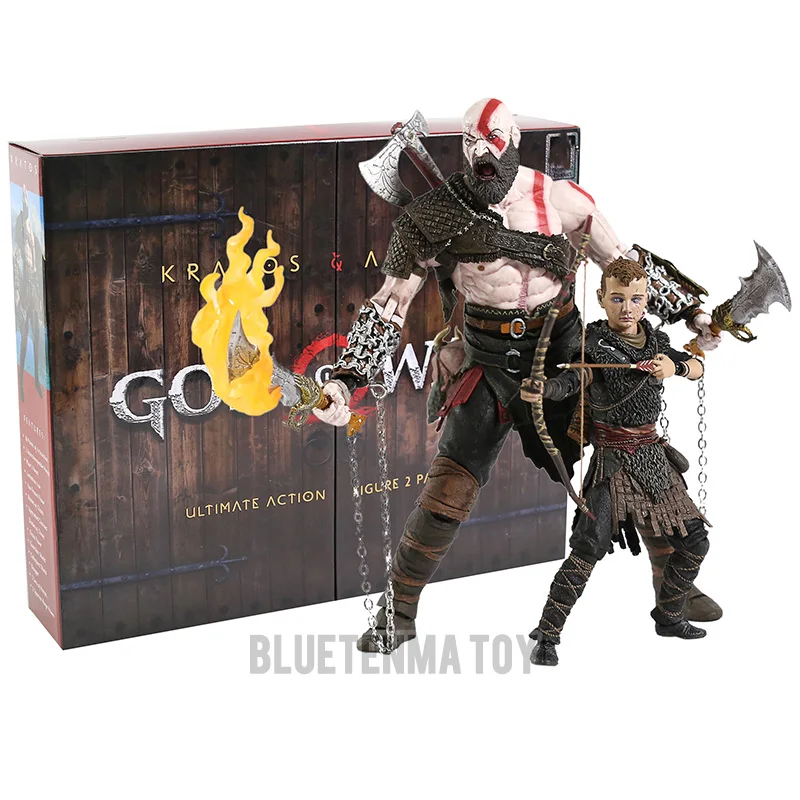 Фигурка бога войны игрушка Kratos &amp Atreus Ultimate KO's NECA Axe Shield Son Loki Набор фигурок из ПВХ