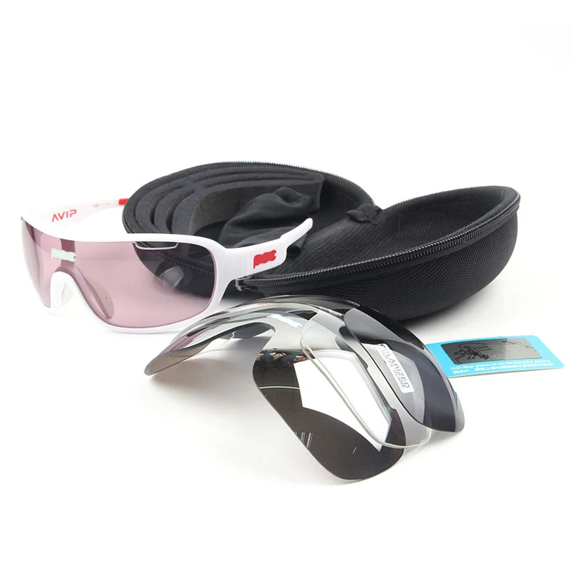 POC do 4 линзы страйкбол лезвие спортивные Велоспорт солнцезащитные очки поляризационные для мужчин Спорт Дорога Mtb горный велосипед очки - Цвет: WHITE