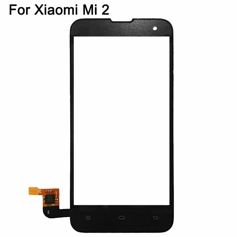 mi 2 Сенсорный экран для Xiaomi mi 2 mi 2S сенсорный сенсор Стекло Объектив дигитайзер панель - Цвет: Черный