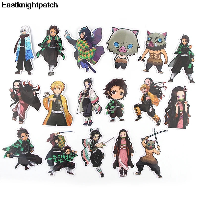17 шт. kimetsu no yaiba наклейка для DIY скрапбукинга альбом багаж ноутбук скейтборд телефон тетрадь Наклейка украшения E1072