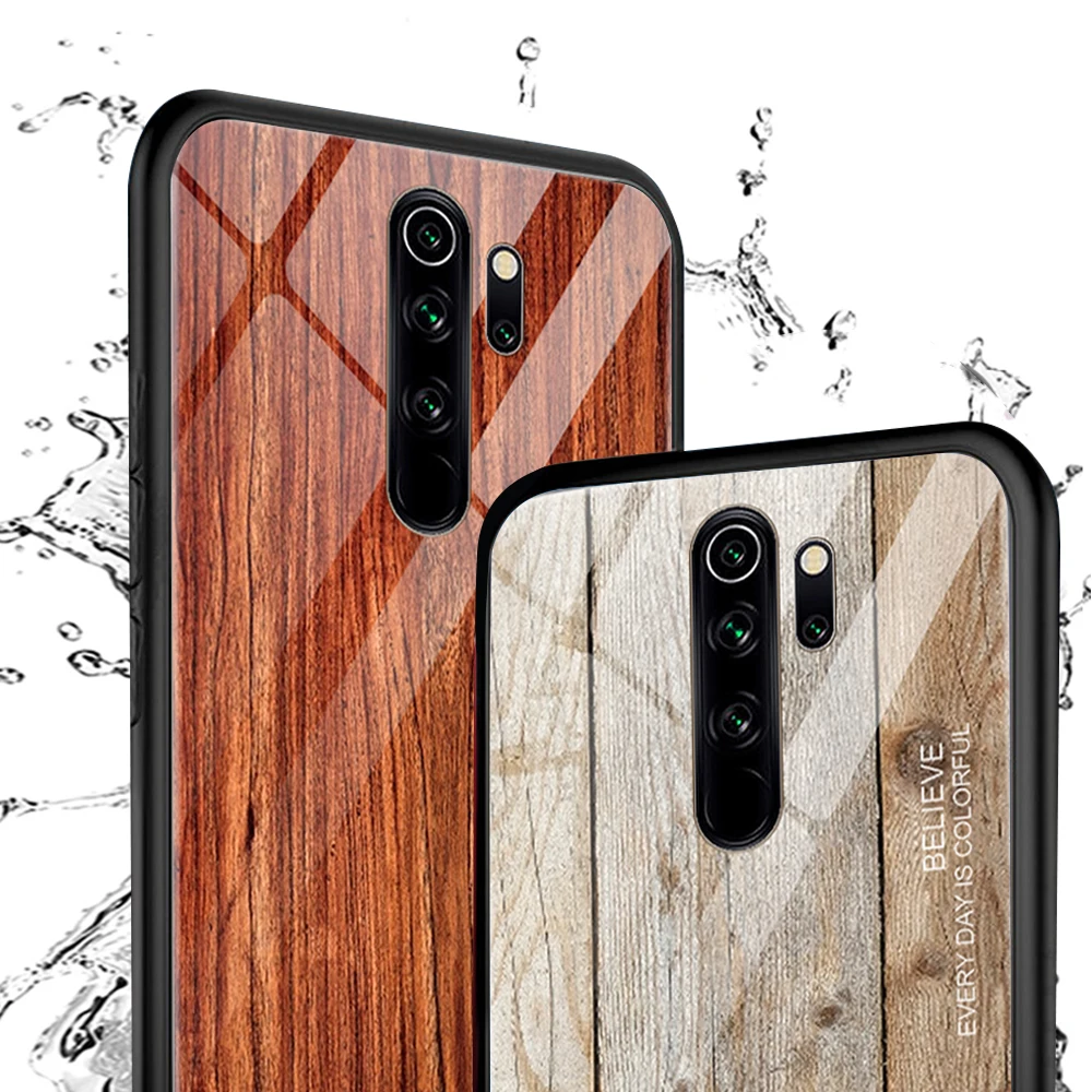 Чехол для телефона с текстурой под дерево для Xiao mi Red mi Note 8 Pro, твердый чехол из закаленного стекла для Xiaomi mi 9T 9 t Pro Red mi Note 5 6 7 8 Pro Capa